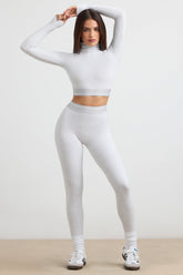 High-Waist Leggings in Grey Marl