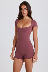 Open-Back Unitard in Acai