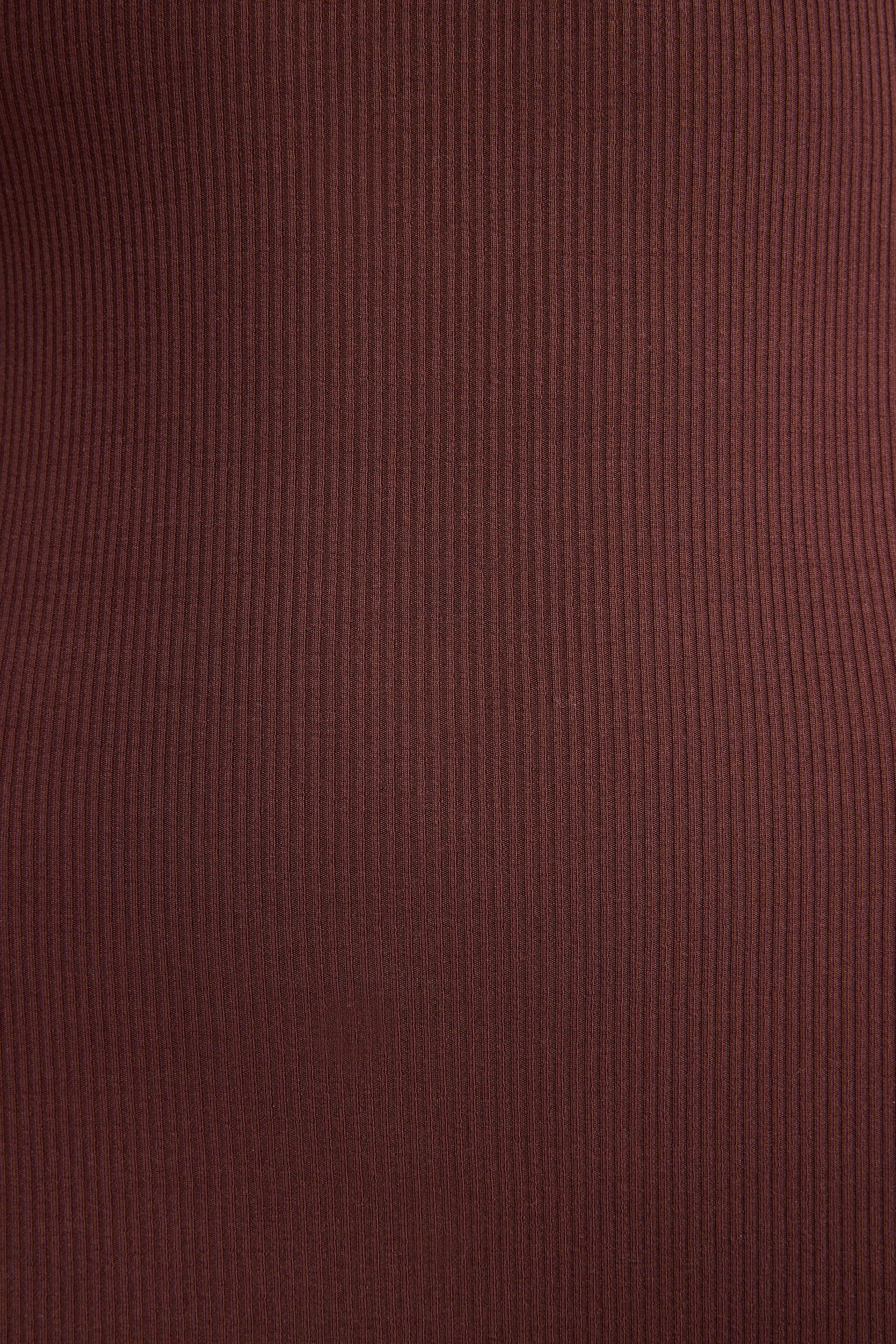 Modal Scoop-Neck Maxi Dress in Chocolate