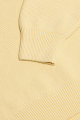 Ribbed Knit Oversized Jumper in Lemon